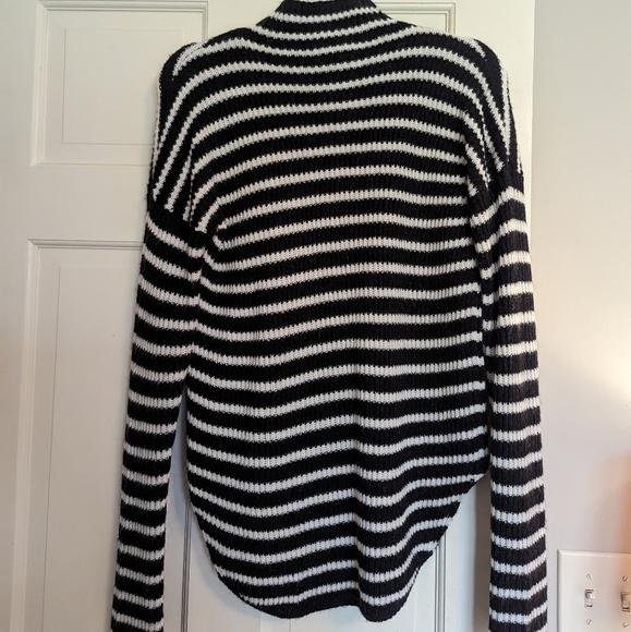 Express Black and White Striped Sweater (NWT) - Picture 2 of 4